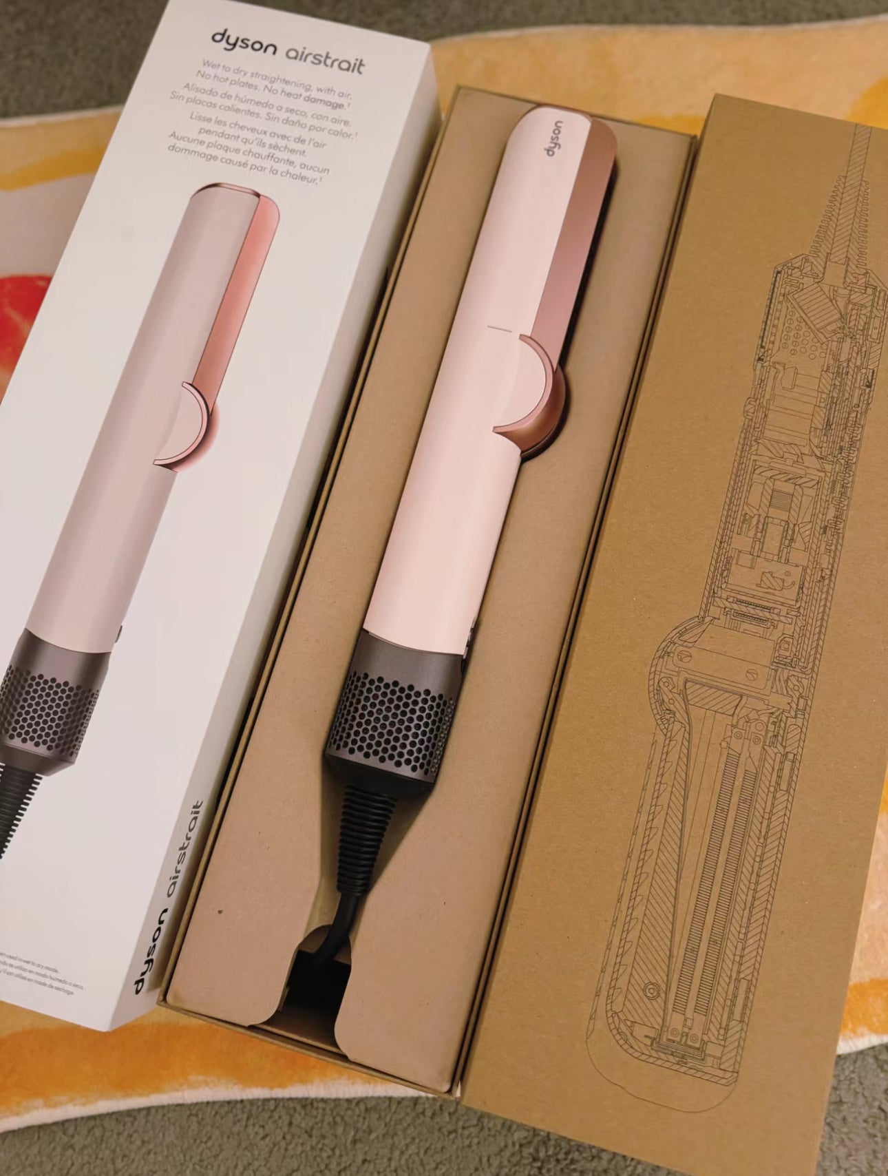 Dyson Airstrait secado + alisado Kansan Pink NEW 220 volteos