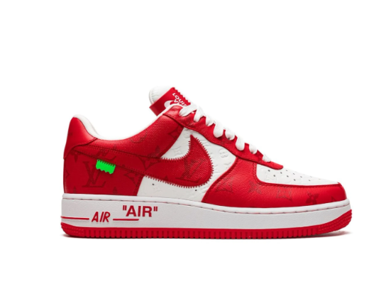 LV x Nike Air Force 1 x Virgil Abloh Red White