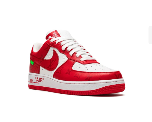 LV x Nike Air Force 1 x Virgil Abloh Red White