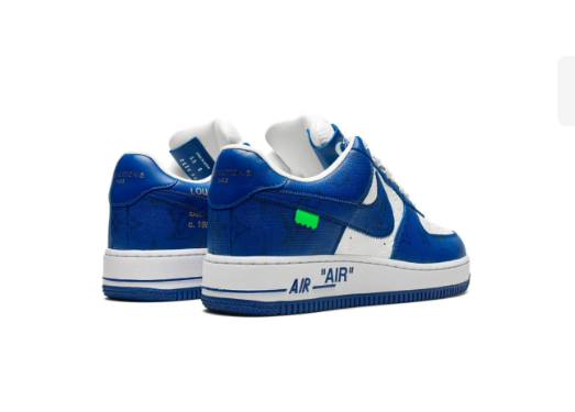 LV x Nike Air Force 1 x Virgil Abloh Blue White