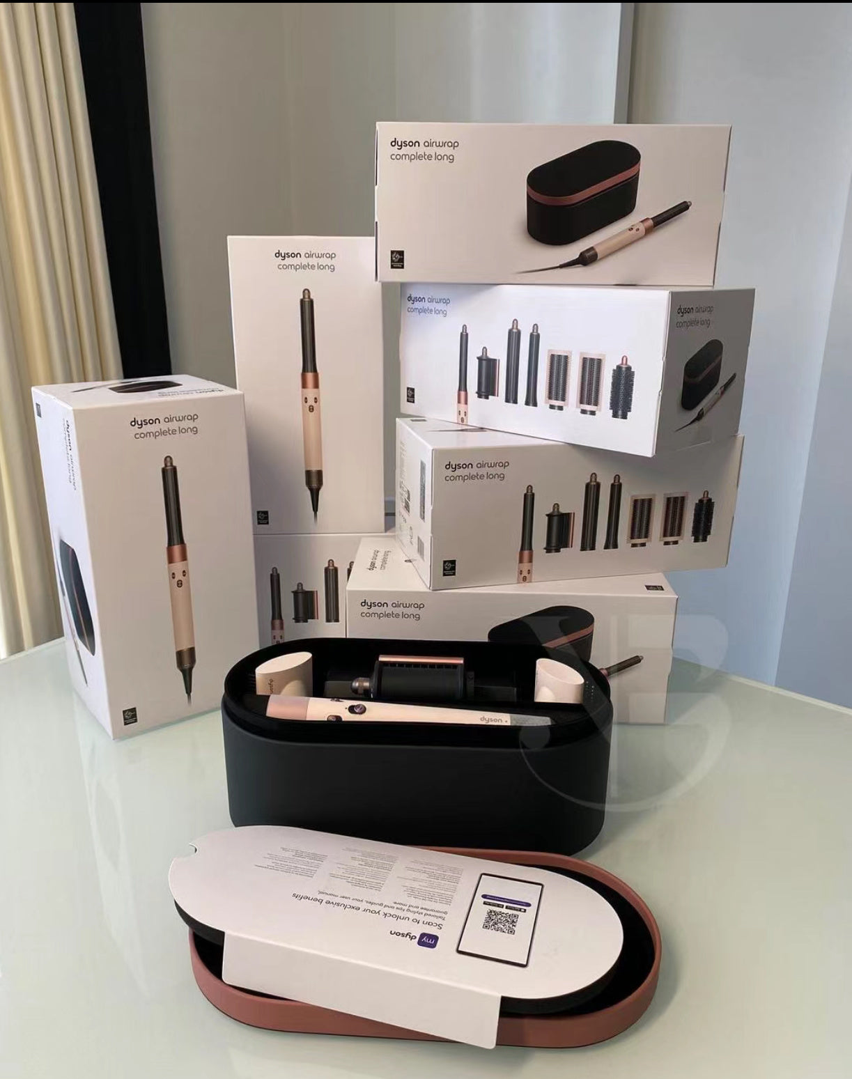 Dyson Airwrap™ i.d. – Liso + Ondulado (Ceramic Pink / Rose Gold) 220 Volteos