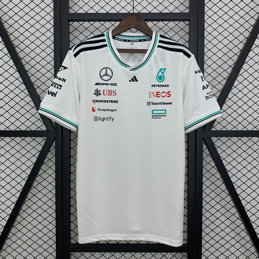 Camiseta Blanca F1 Mercedez Benz 2025