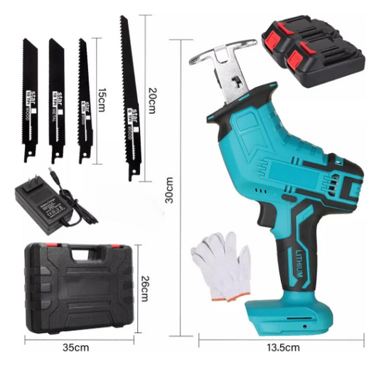 Sierra Eléctrica Inalámbrica Sable Recíproca TASBEL Con 2 Baterías