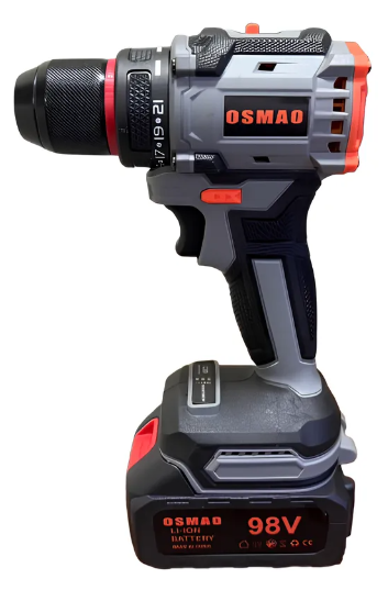 Kit Llave De Llave De Impacto + Taladro Atornillador - Percutor 98v Osmao Negro