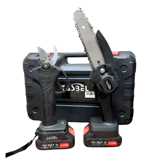 Pack Mini Motosierra + Tijera Podadora + 2 Baterías