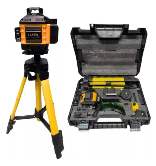 Nivel Laser De 16 Líneas Con Tripode Amarillo + 2 Baterias