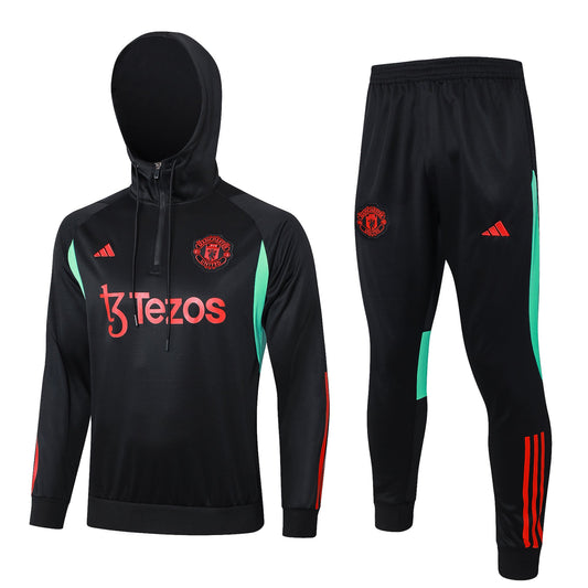 Conjunto Adidas Poleron + Pantalon Manchester United 25-26