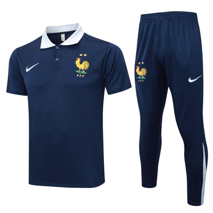Conjunto de entrenamiento Polera Polo + Pantalón Francia 25-26